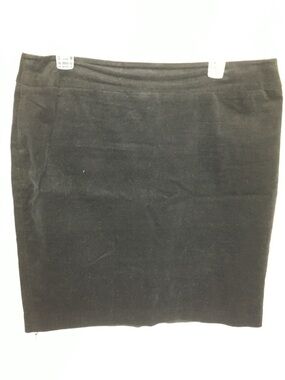 LOFT Black Cotton VELVET Pencil Skirt -14P-